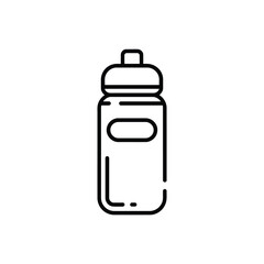 Minimalist water bottle illustration with a simple clean line art style