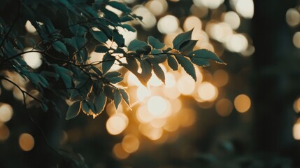 Sunlight filtering through leaves in a forest.