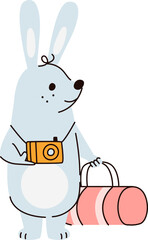 Rabbit Traveler with Camera