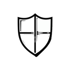 Hand-Drawn Shield Vector Illustration Protection, Security, Safety Icon