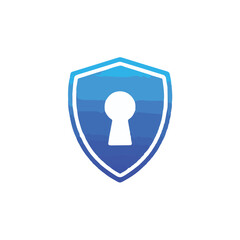 Secure Shield Keyhole Logo Vector EPS Graphic for Privacy and Protection