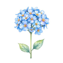 Blooming blue flowers nature's artwork garden setting digital illustration vibrant colors artistic viewpoint