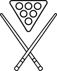 Billiards outline icon