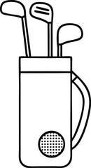 golf bag glyph outline icon