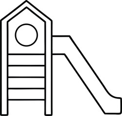 Slide playground for children line icon vector image.