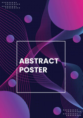 abstract gradient liquid poster template