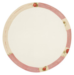 Obraz premium PNG Strawberry white background rectangle dishware.