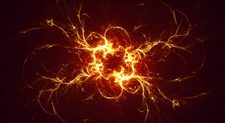 Midnight red explotion fire background