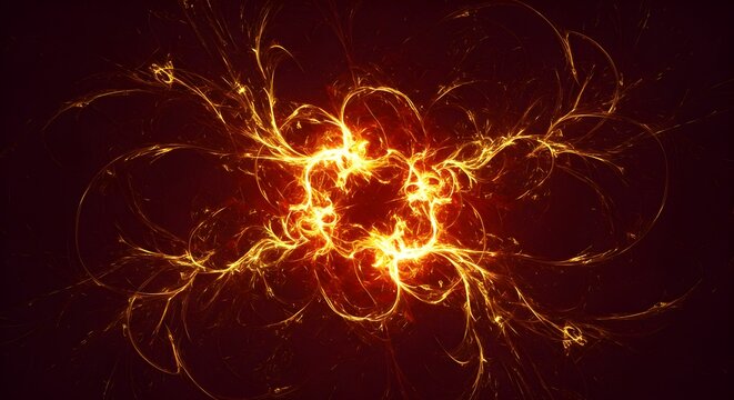 Midnight red explotion fire background