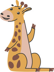 Fototapeta premium Happy Giraffe Cartoon Animal