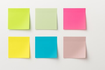 Fototapeta premium blank colored sticky notes with copy space, ready for adding text or graphics