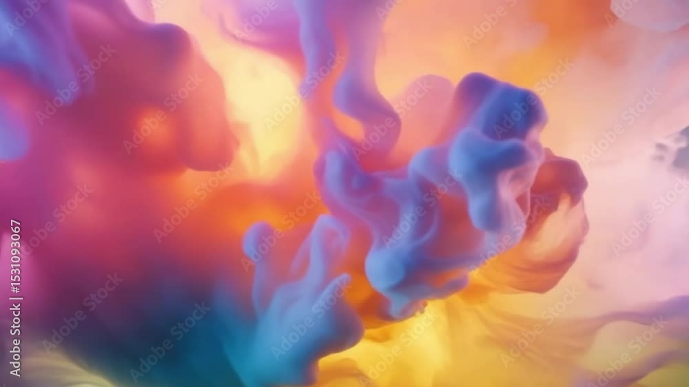 Poster vibrant abstract swirling colors create a mesmerizing display of motion and light in a dreamlike atm