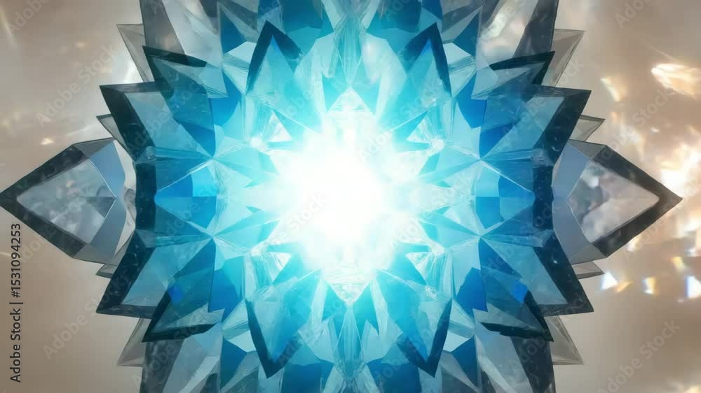 Poster intricate crystal patterns sparkle under bright lights in mesmerizing display of color and reflectio