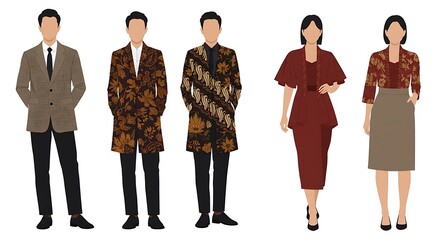Fototapeta premium Business outfits illustrations