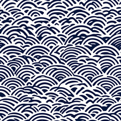 Wave rainbow with seamless pattern
