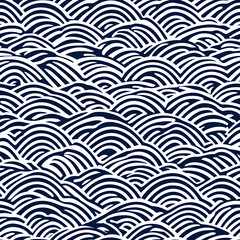 Wave rainbow with seamless pattern