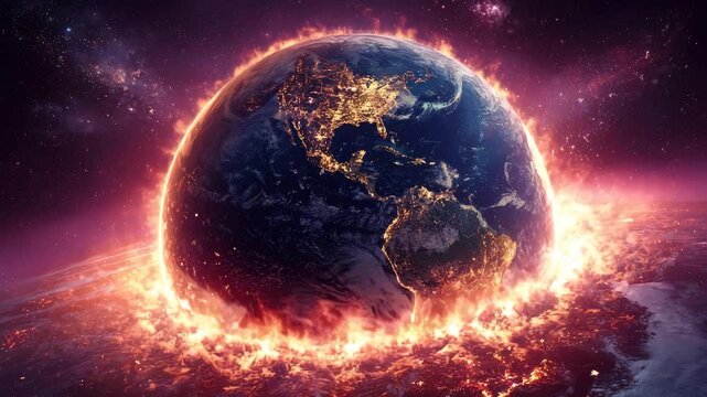 Global Catastrophe Ignites Earth's Surface
