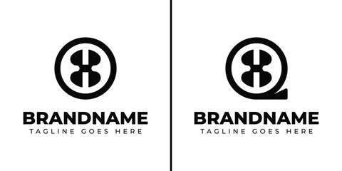 Letters OX and QX Monogram Logo, for any brand with OX XO QX XQ initials