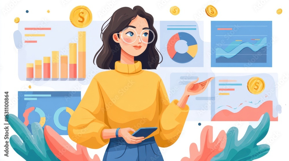 Aufkleber feature tracking interface with user analytics and funding potential promoting digital growth