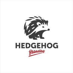 Simple Minimalist Animal Hedgehog Mini Little Porcupine Logo Design