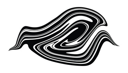 Abstract black and white swirl vector design, perfect for modern art and dynamic backgrounds.