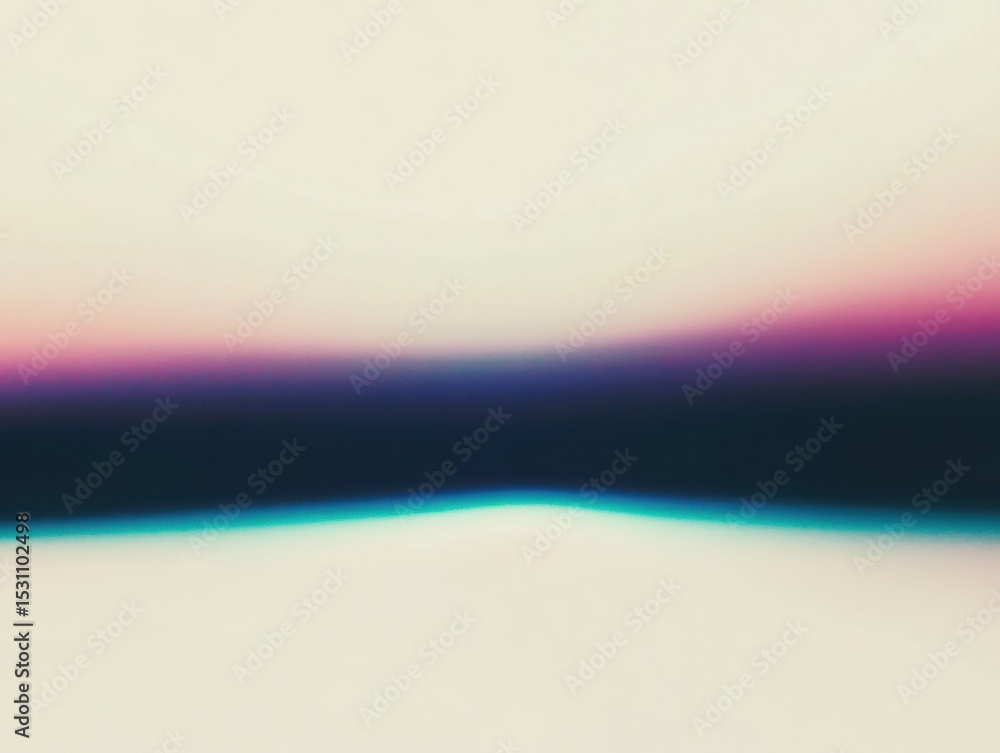 Aufkleber abstract color gradient with soft lines and fading horizon in pastel tones