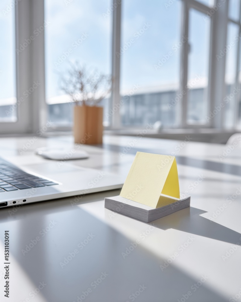 Aufkleber Strong Password Awareness on Minimalistic Scandinavian Workspace with Natural Light Highlighting Secure Authentication and Cybersecurity Education