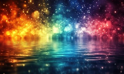 Colorful abstract background with reflection effect