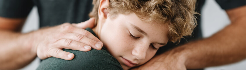 Chiropractic treatment for scoliosis in children physiotherapy clinic indoor setting healing process