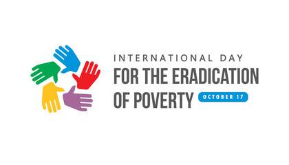 international day for the eradication of poverty vector concept design
