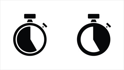 Stopwatch icon set. Symbol in Line Art Style for Design, Presentation, Website or Apps Elements. Sport equipage symbol illustration. Vector illustration Isolated on white background.