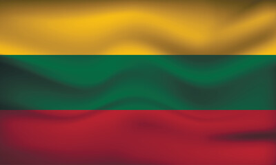 Flag of Lithuania. Lithuanian national symbol in official colors. Template icon. Abstract vector background.