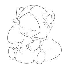 baby with teddy bear
