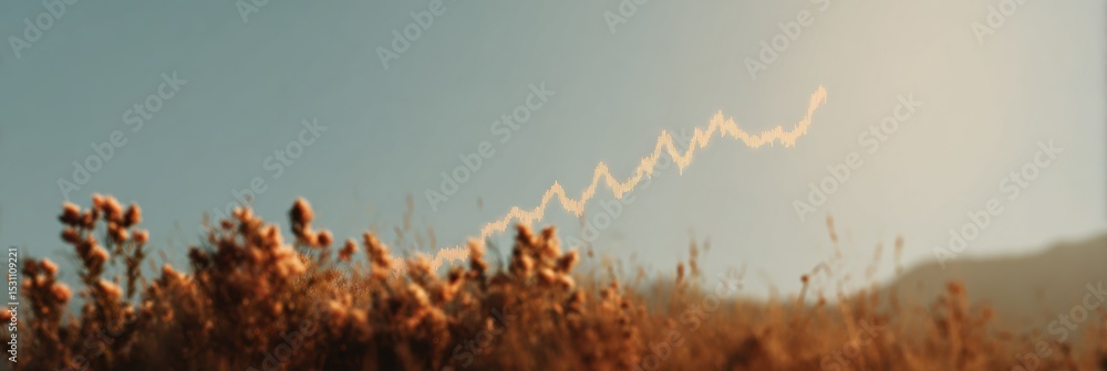 Aufkleber digital stock market ticker with detailed line charts and global economic network elements on futuri