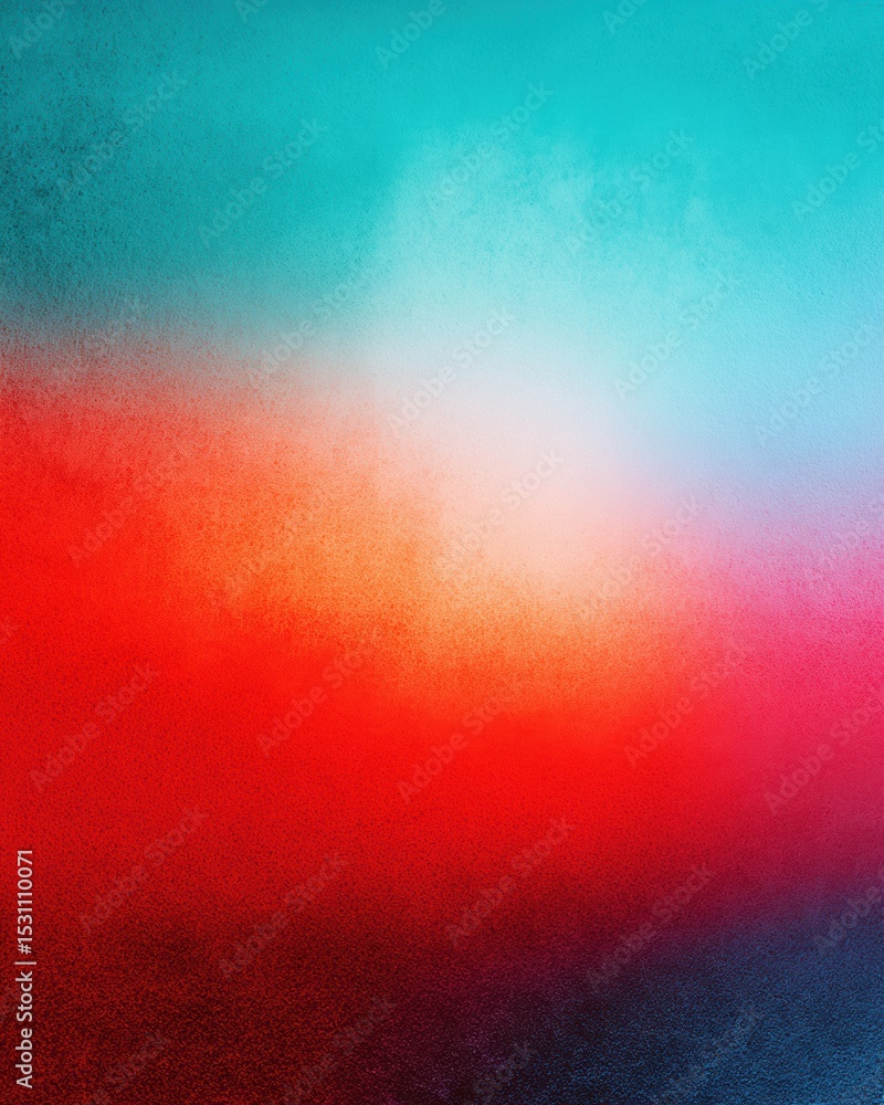 Leinwandbilder Moody Abstract Vertical Gradient Background with Grainy Texture in Teal and Orange for Modern Digital Design and Creative Branding Projects