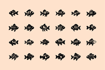 Jewel Cichlid, aquarium fish, vector art illustration