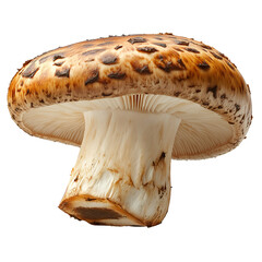 Isolated mushroom close up shot of fungus food ingredient on background on transparent background