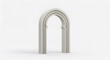Elegant Architectural Archway 3D Render of a Classic Arch Design