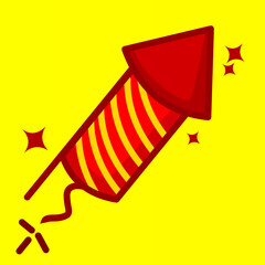 Fireworks Rocket Isolated Firecracker Vector