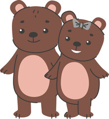 Adorable Bear Couple