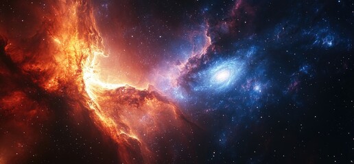 Fototapeta premium Colorful nebulae in deep space