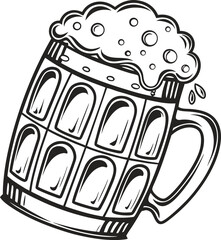 A delightful vector illustration of a birthday celebration with a cup of coffee or tea, featuring a delicious chocolate cake with cream, cherries, and strawberries