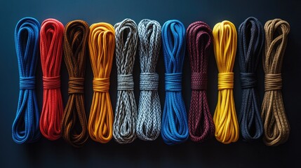 Colorful ropes collection design