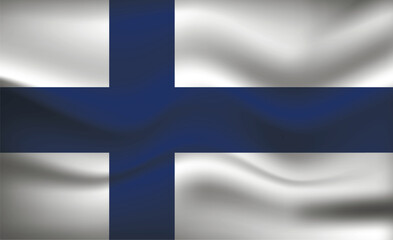 Obraz premium Flag of Finland. Finnish national symbol in official colors. Template icon. Abstract vector background.