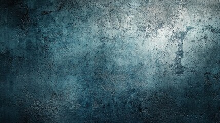 Fototapeta premium A textured, dark blue wall with a light blue and white gradient in the background.