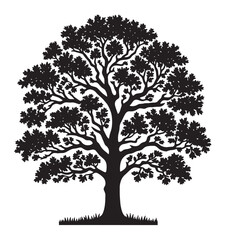 Obraz premium Oak Tree SVG