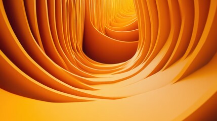 Abstract architectural design in warm orange tones.