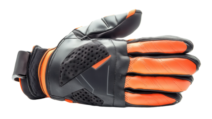 Freestyle snowboarding gloves, Transparent background, PNG file
