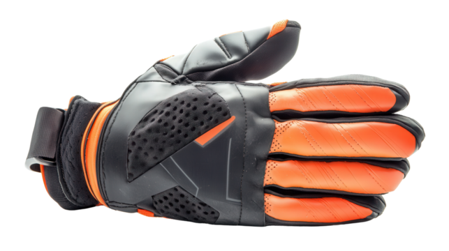 Freestyle snowboarding gloves, Transparent background, PNG file