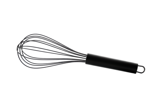 Isolated Stainless Steel Wire Whisk Kitchen Utensil